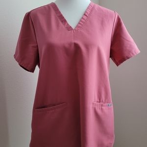 Figs Scrub Top (Large) - Rose